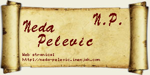 Neda Pelević vizit kartica